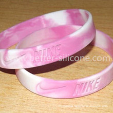 Eco-Friendly Colorful Swirl Silicone Rubber Wristband